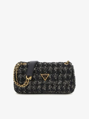 Väska  - Jätte snygg slutsåld guess väska. Den har lite paljetter som glittrar i tyget men de syns inte på bild. Väskan är rymlig och har ett litet fack i. Har använt väskan en del och knapparna inuti väskan är lite missfärgade men de syns inte när den är stängd🖤