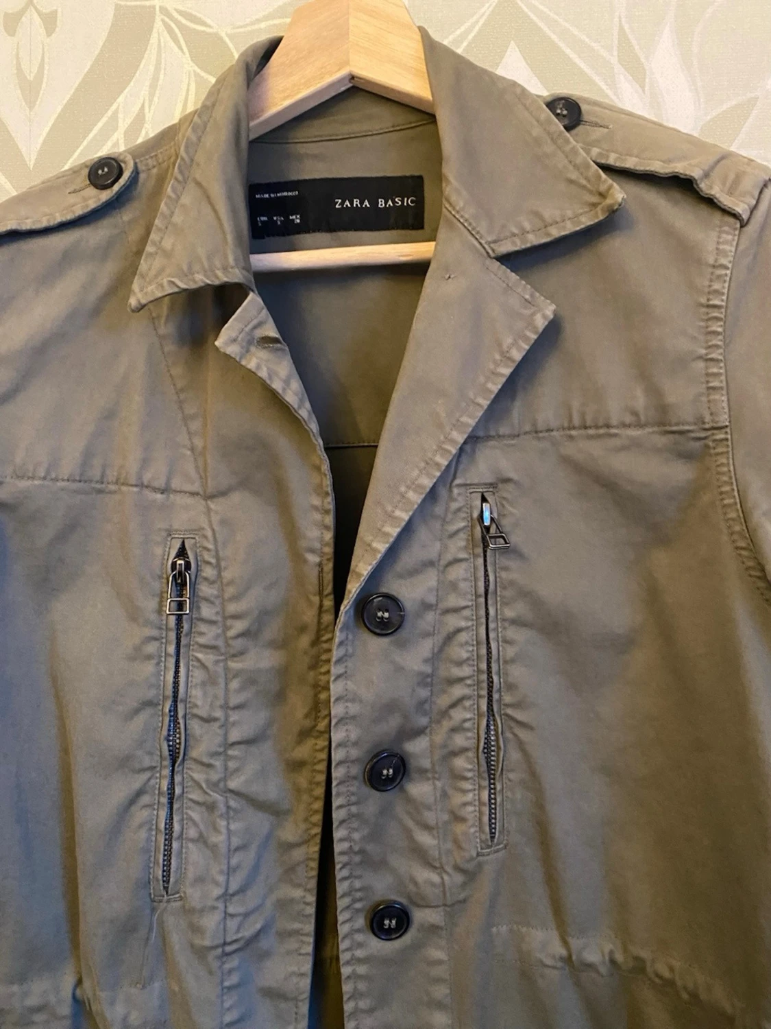 Olivgrön parkajacka från Zara Basic - 6