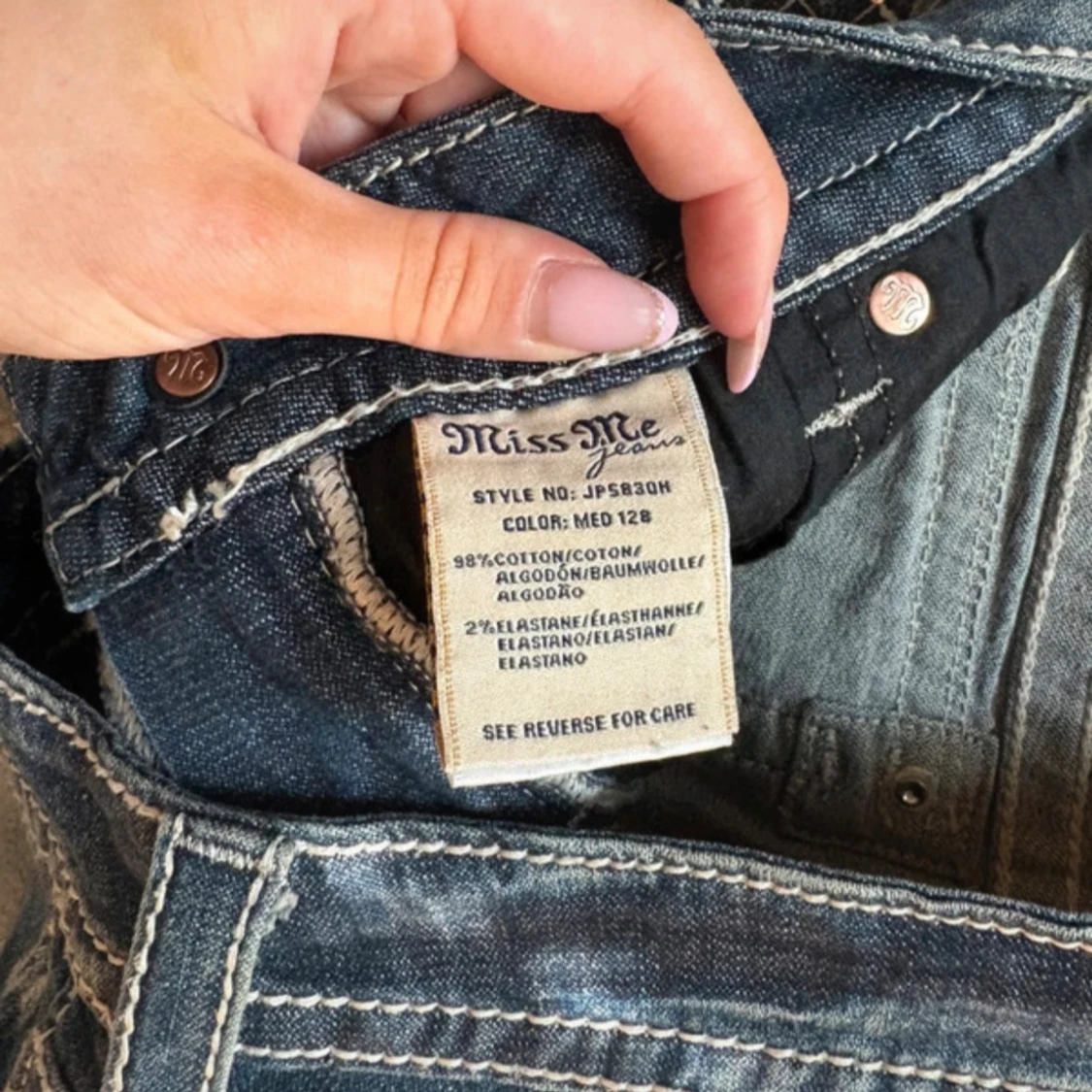 Miss Me jeansshorts med nitar - 4