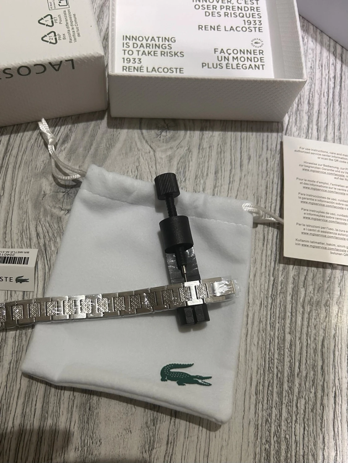 Lacoste Metropole armband silver - 4