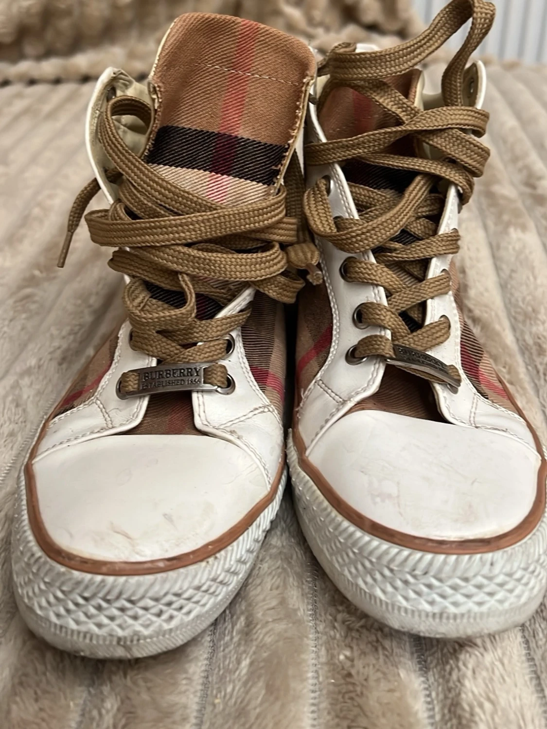 Burberry rutig high-top sneakers - 2