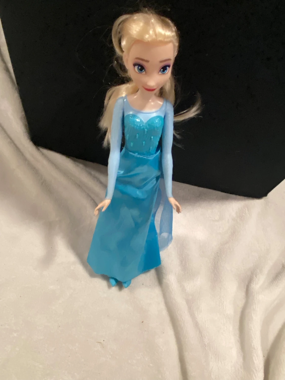 Blå glittrig väst till docka - 3