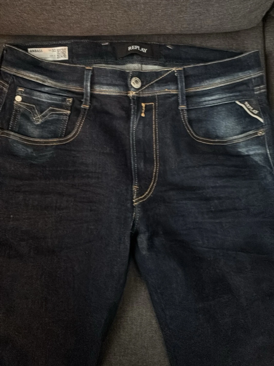 Replay Anbass mörkblå jeans - 2