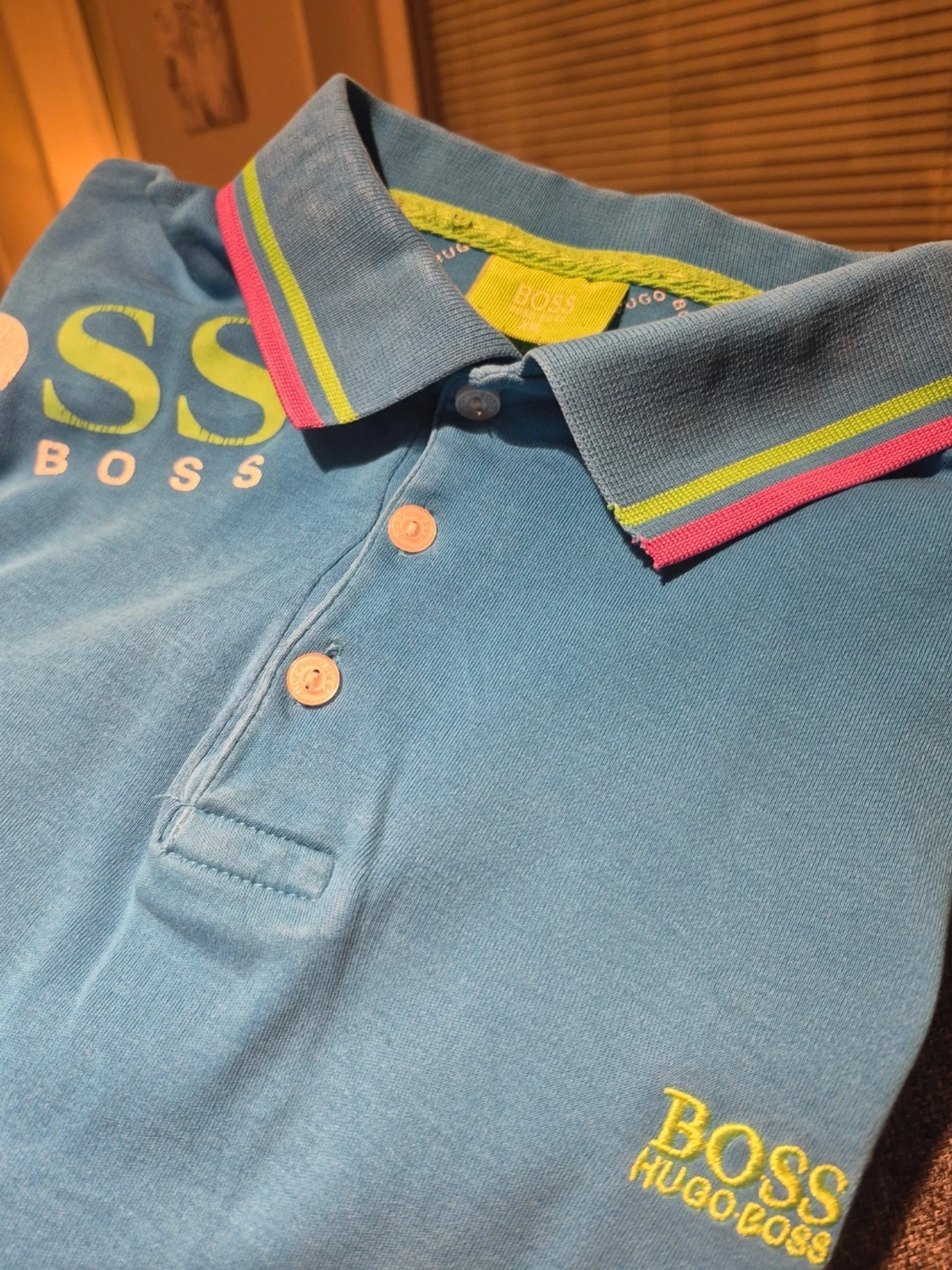 Torkus Blå pikétröja Hugo Boss XXL