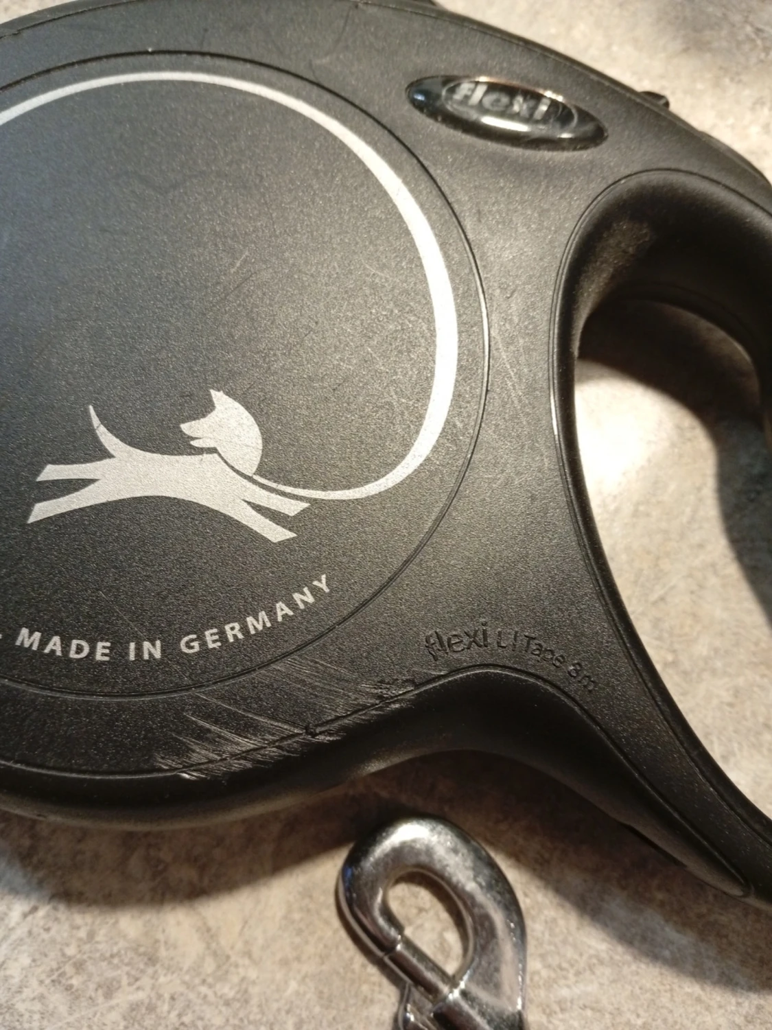 Svart Flexi hundkoppel 8m Str L - 1