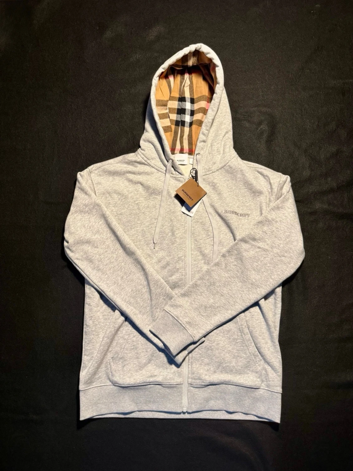 Grå burberry hoodie