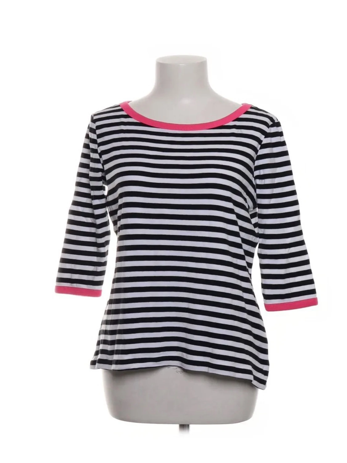 Randig topp med rosa detaljer