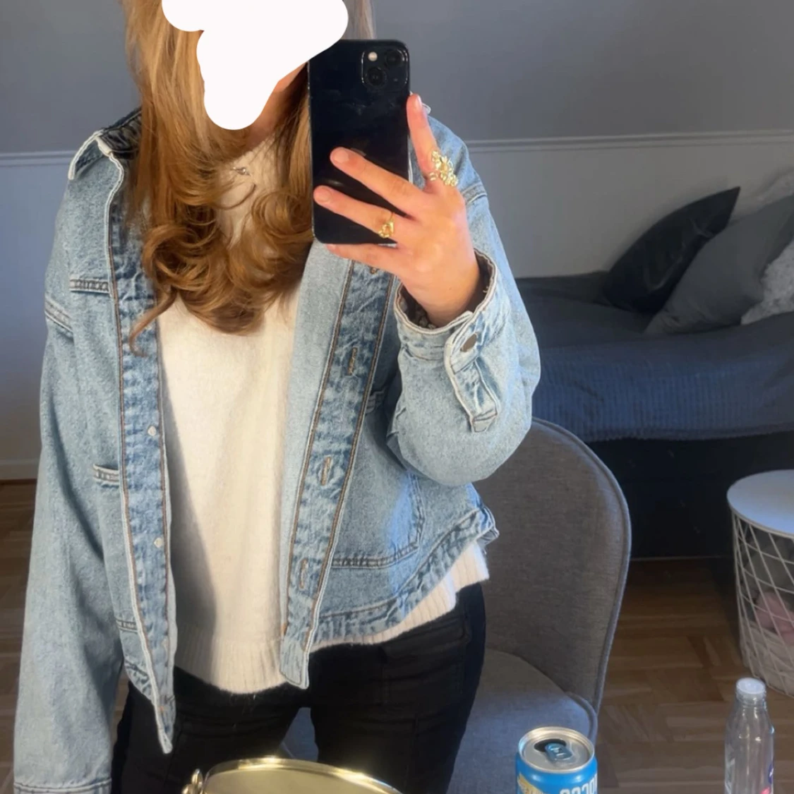 Ljusblå jeansjacka från Zara - 1