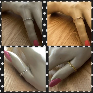 By prisförslag- 1 st justerbar Kedjering i silver/guld bred/smal - Justerbara bred eller tunn och stilrena kedjeringar i både silver och guld. Ringarna har en enkel kedjedesign som ger en cool och modern vibe. Perfekt för dig som gillar minimalistiska smycken och vill mixa olika metaller på fingrarna. Gäller 1 st.