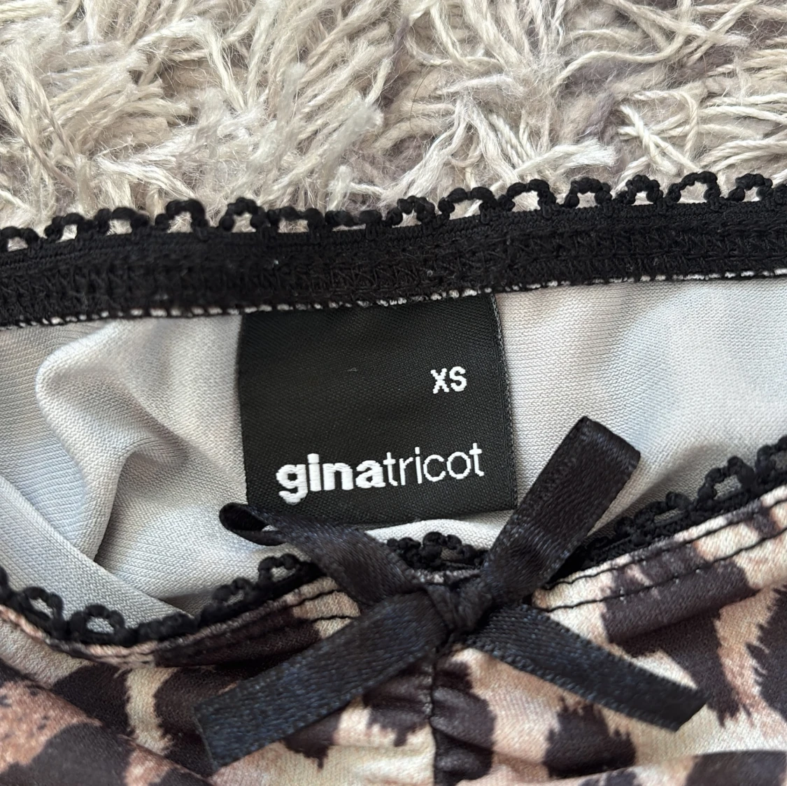 Leopardmönstrad linnetopp Gina Tricot XS - 2