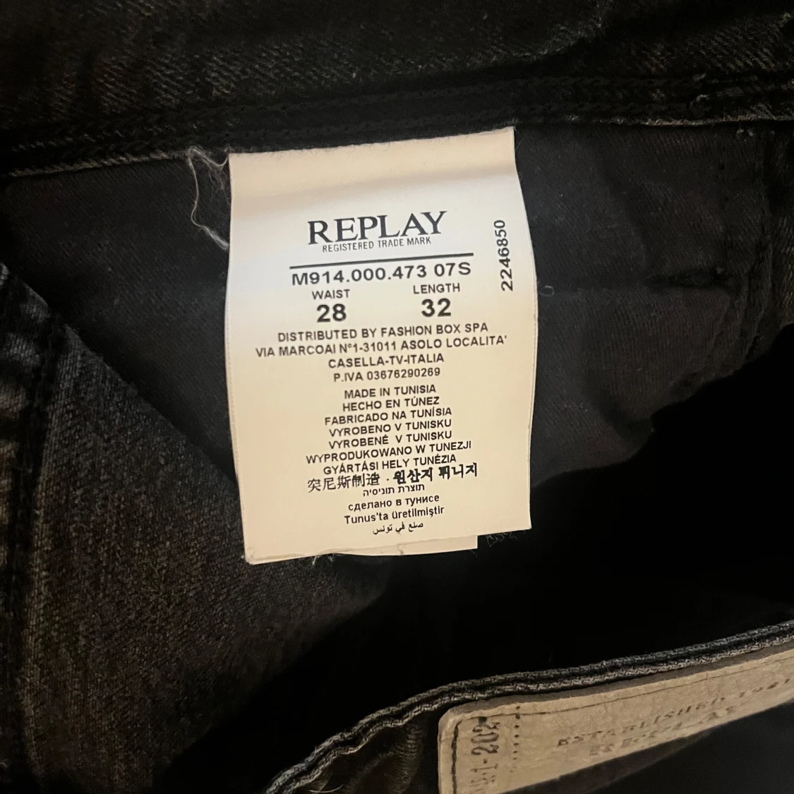 Svarta Replay jeans, midja 28/32 - 2