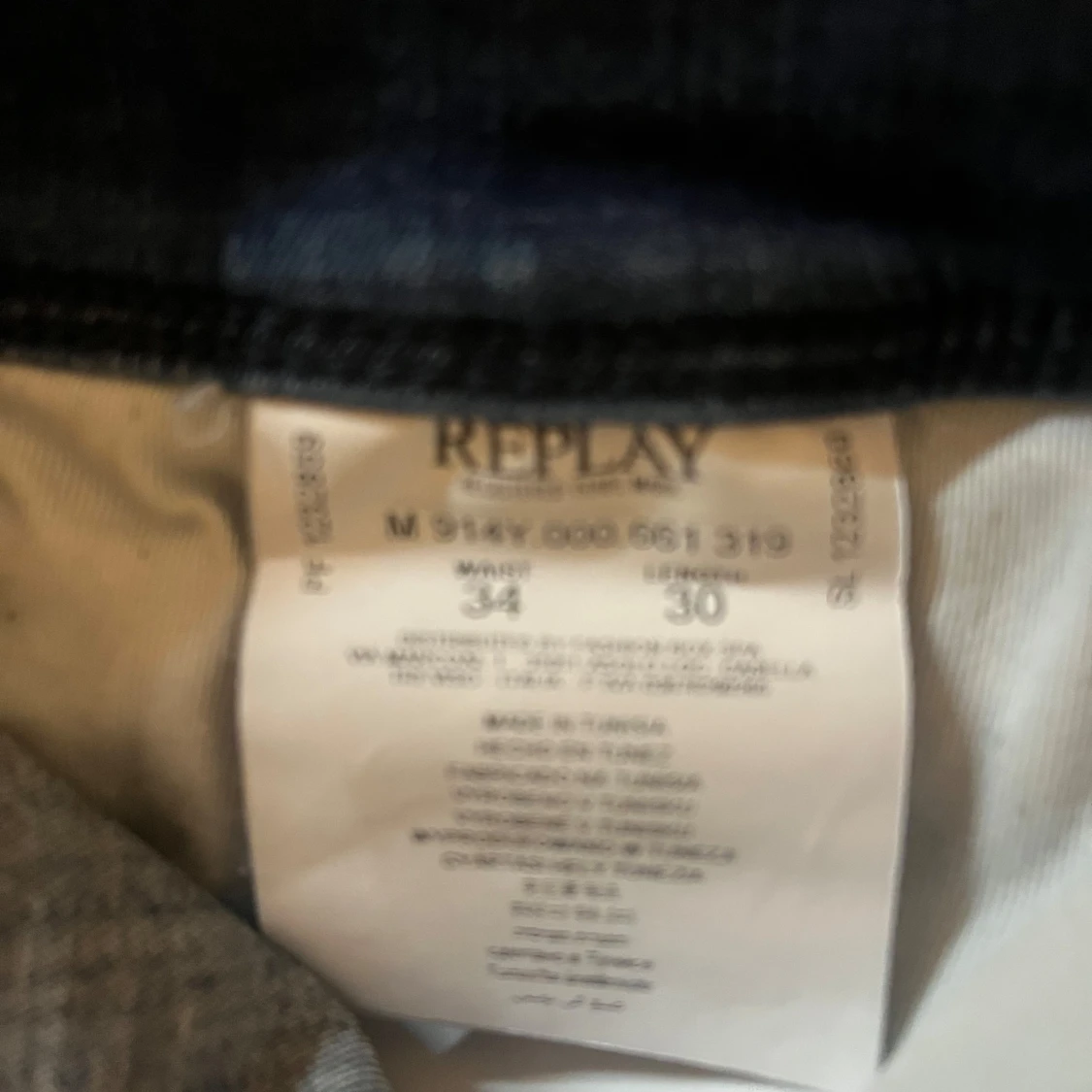 Mörkblå Replay jeans, modell Waitom - 2