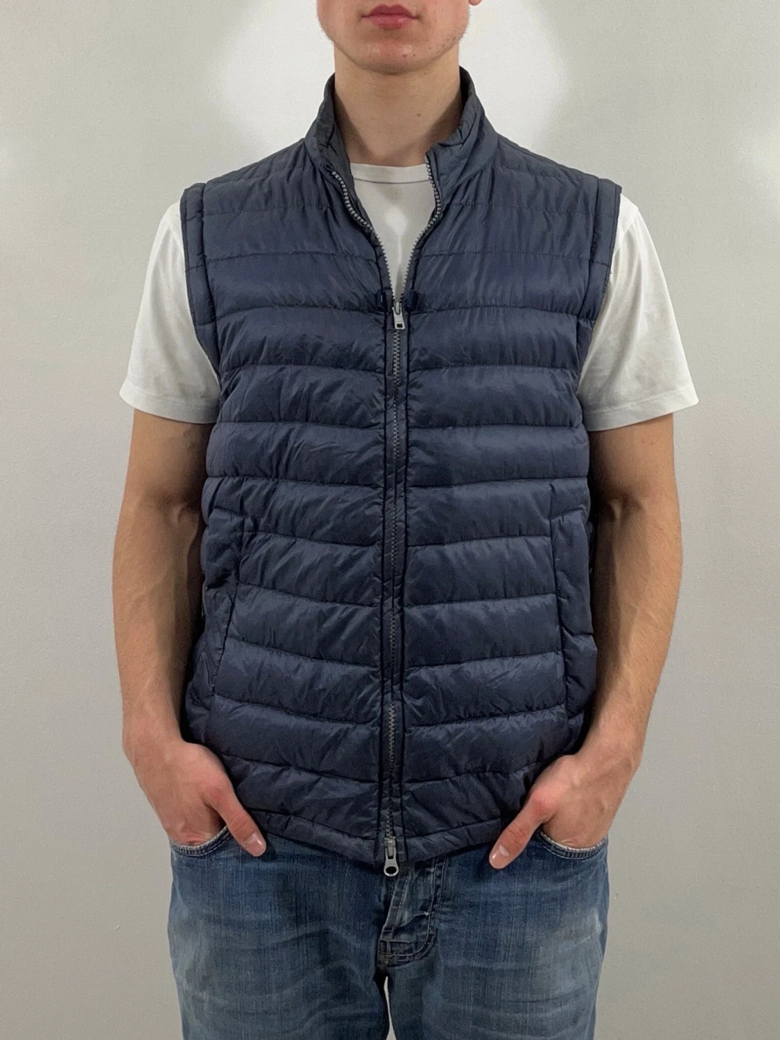 Herno Light Jacket Removable Arms Navy Blue - 1