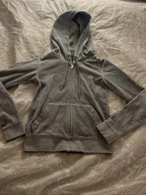 Juicy couture tröja storlek XS - Grå Juicy Couture-tröja, XS Säljer en snygg grå Juicy Couture-tröja i storlek XS. Tröjan är i bra skick och perfekt för både vardag och mysiga dagar hemma.  Pris: 700 kr (nypris ca 1300 kr). Pris kan diskuteras.