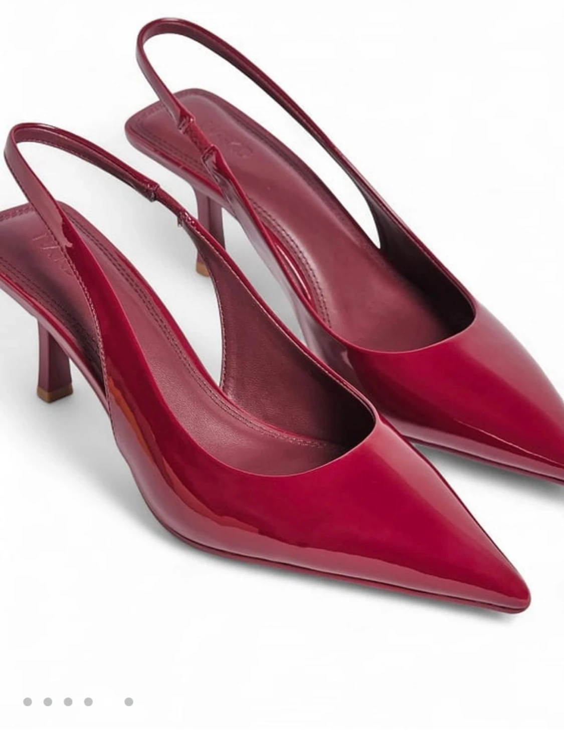 Vinröda pumps med spetsig tå från NAKD - 1