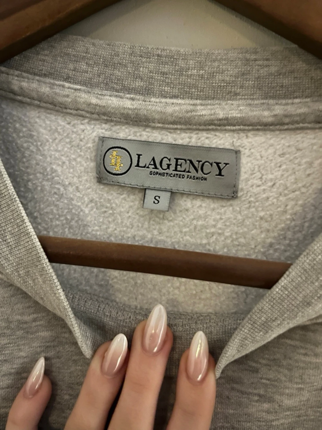 Grå sweatshirt från Lagency, S - 3