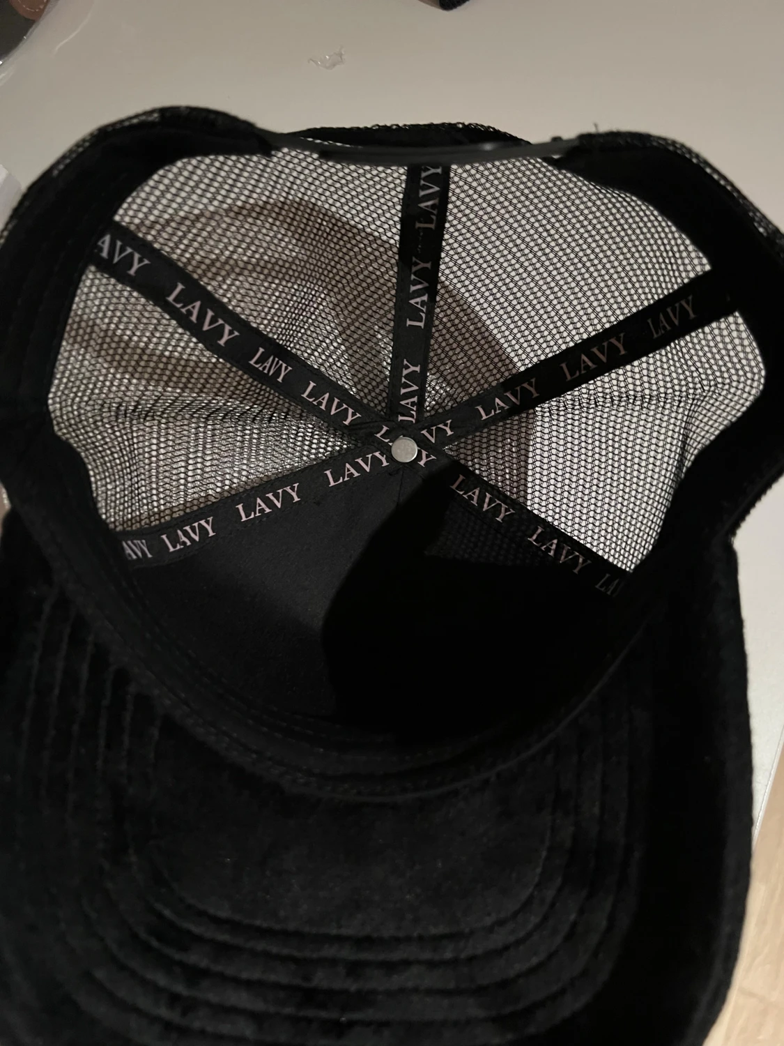 Svart velvet keps  - 1