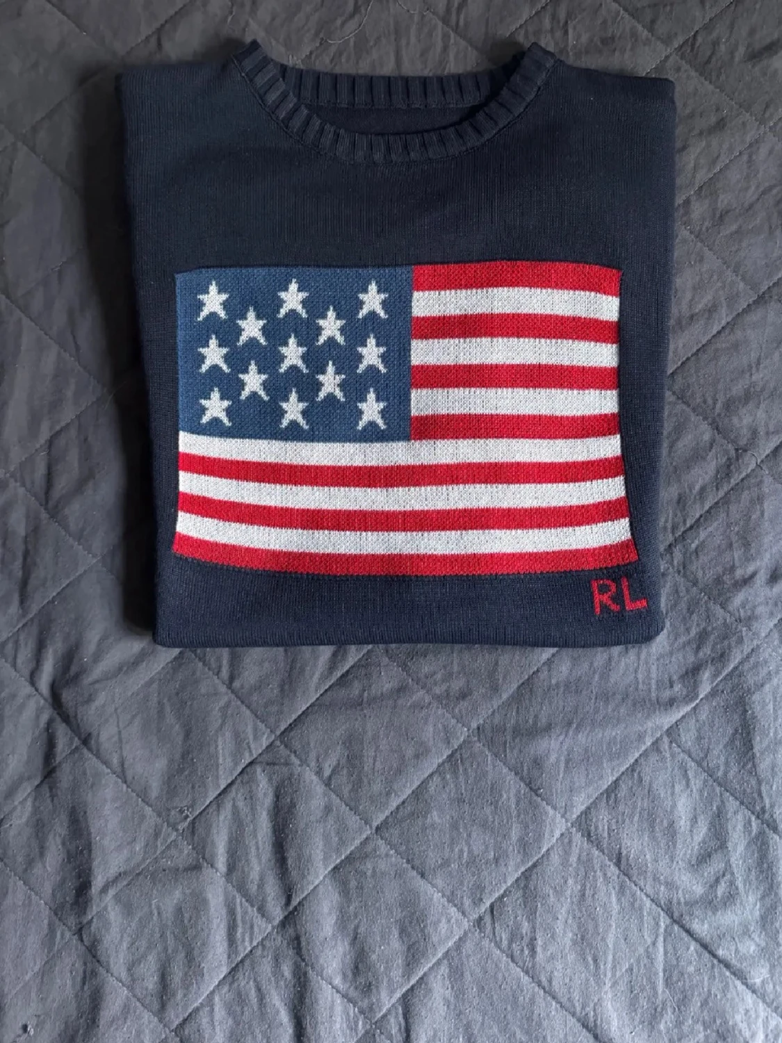 Mörkblå stickad tröja Ralph Lauren - 2