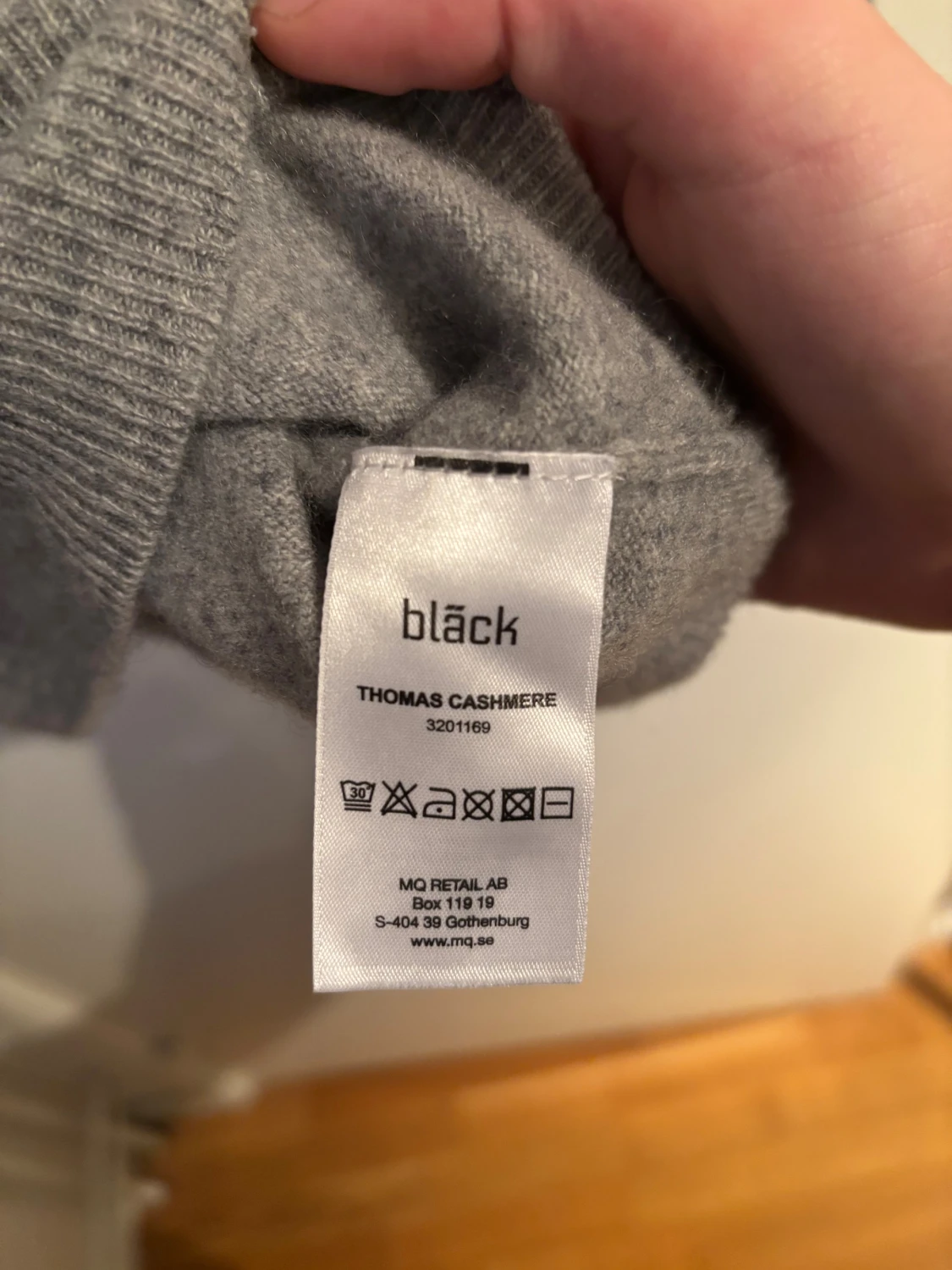 Grå kashmirtröja från Bläck, M - 4