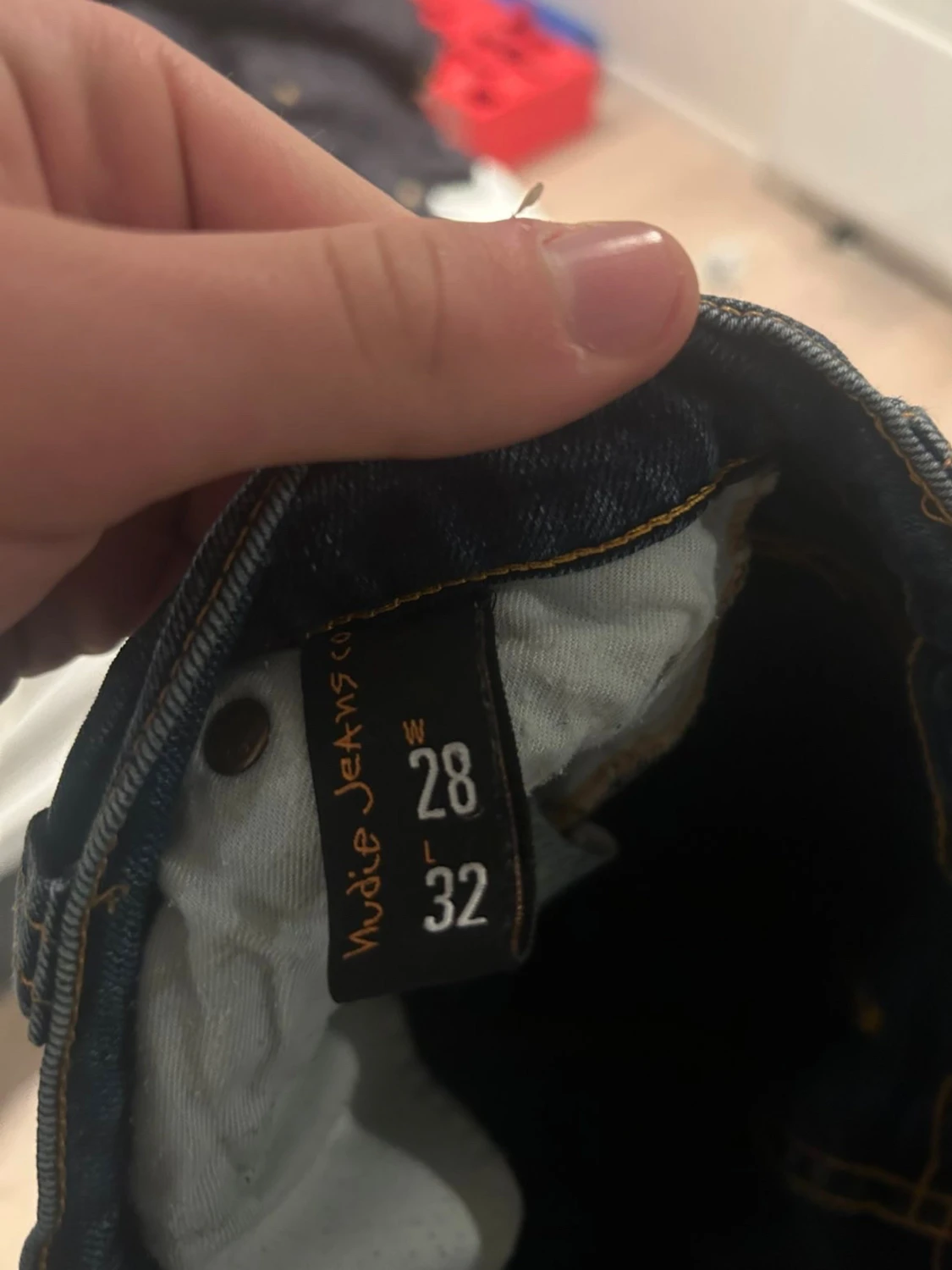 Blå Nudie Jeans W28 L32  - 2