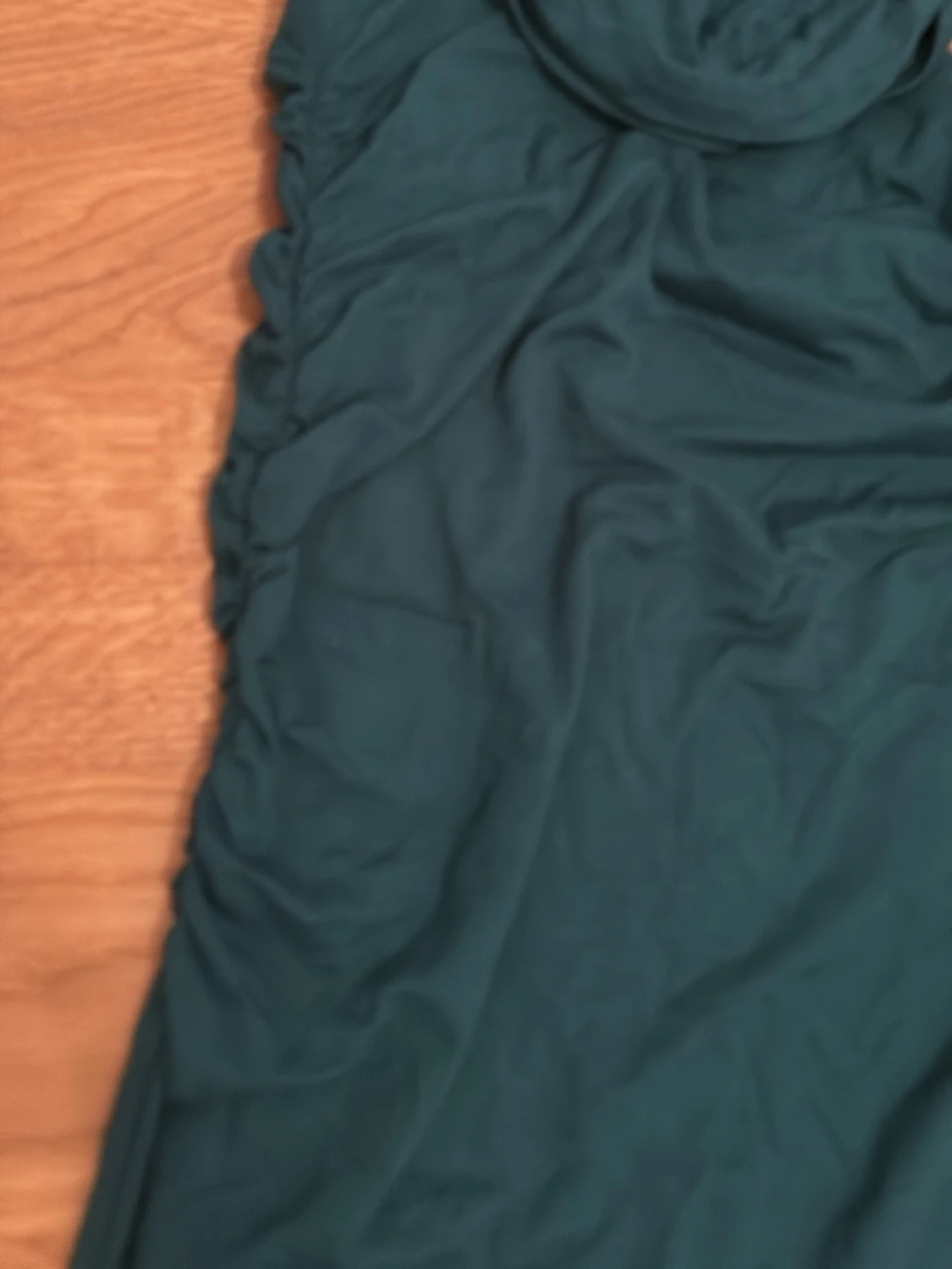 Mörkgrön långärmad långklänning - 1