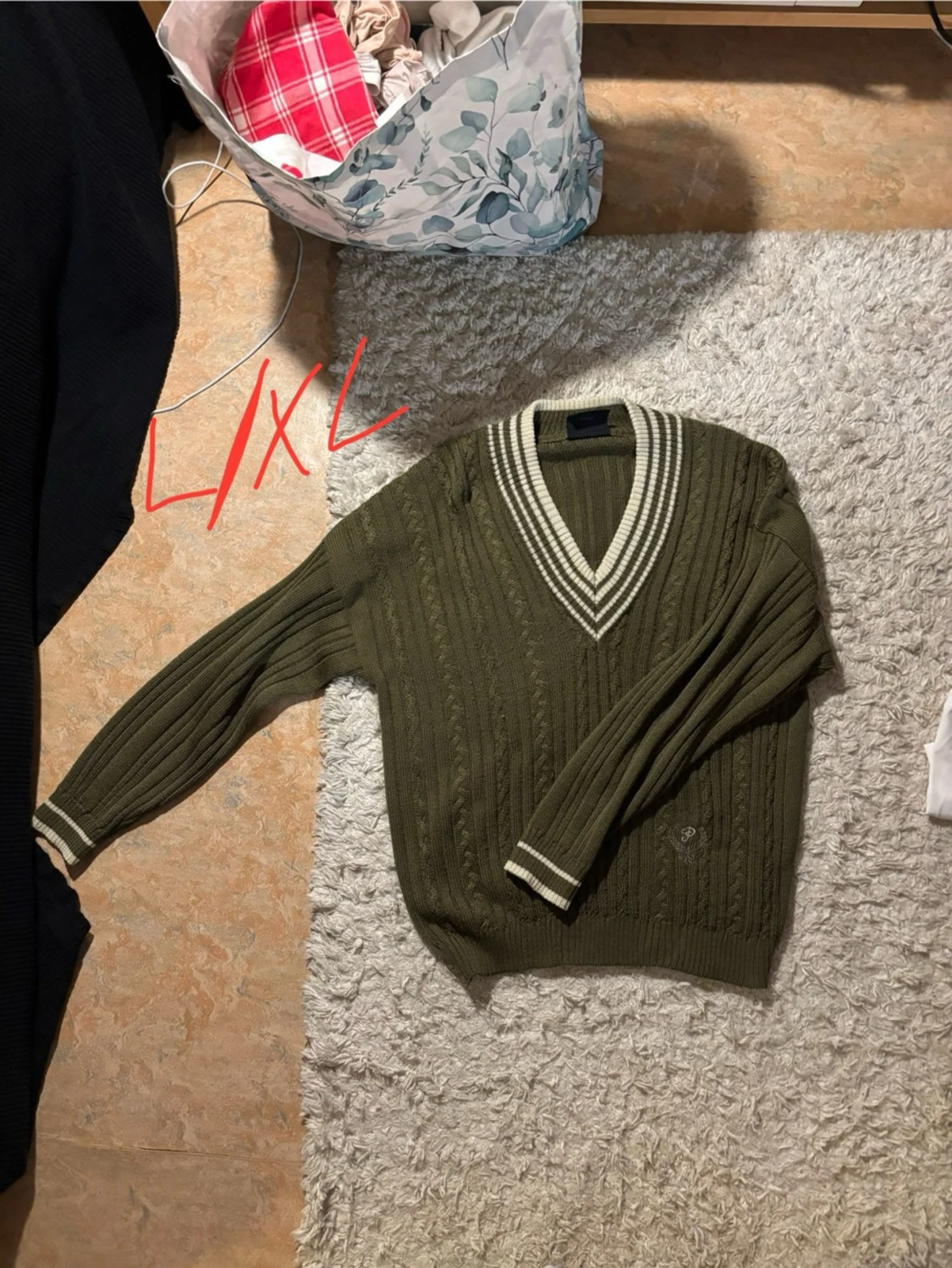 Grön stickad vintage tröja