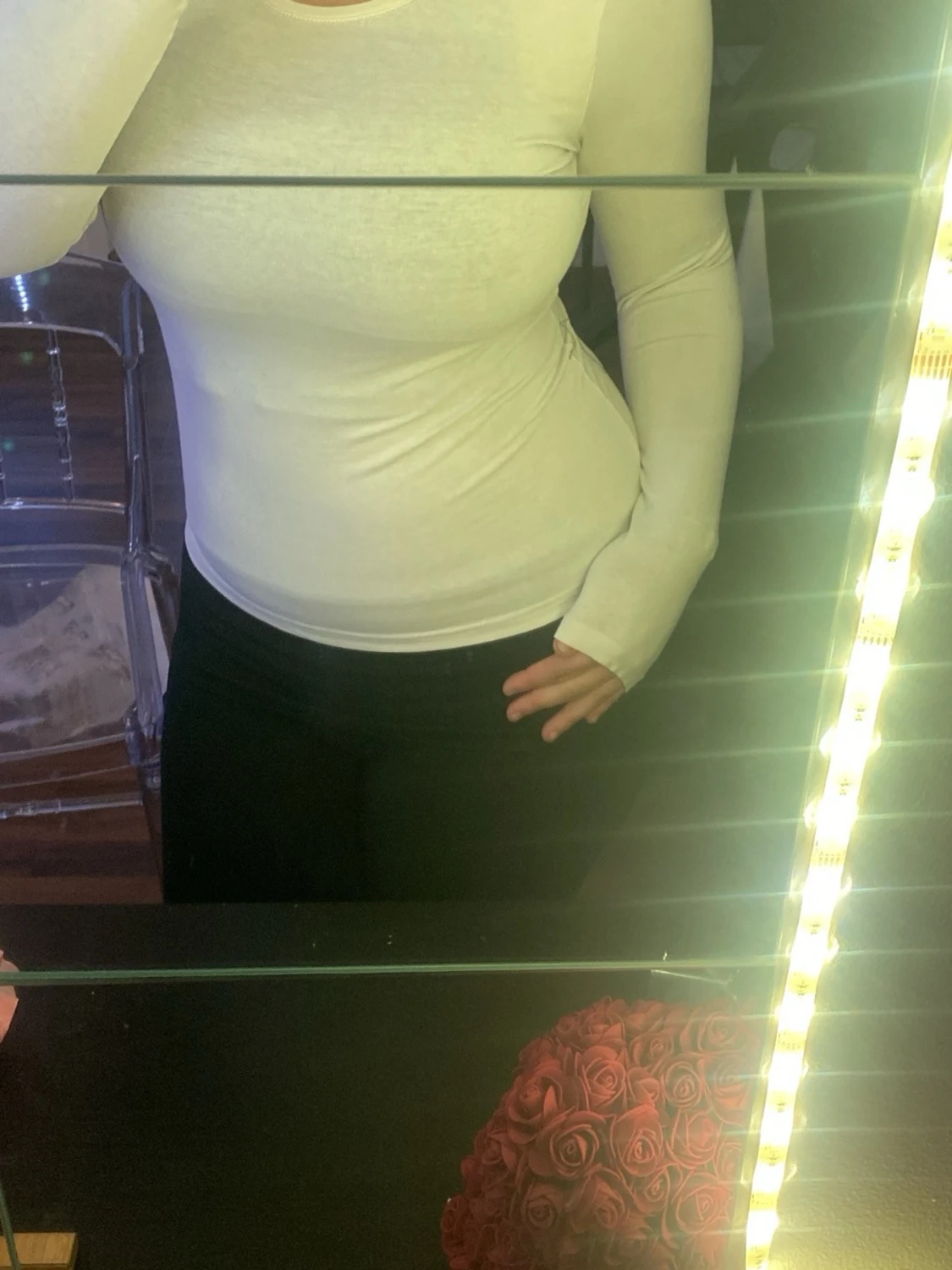 Vit långärmad topp från deVal