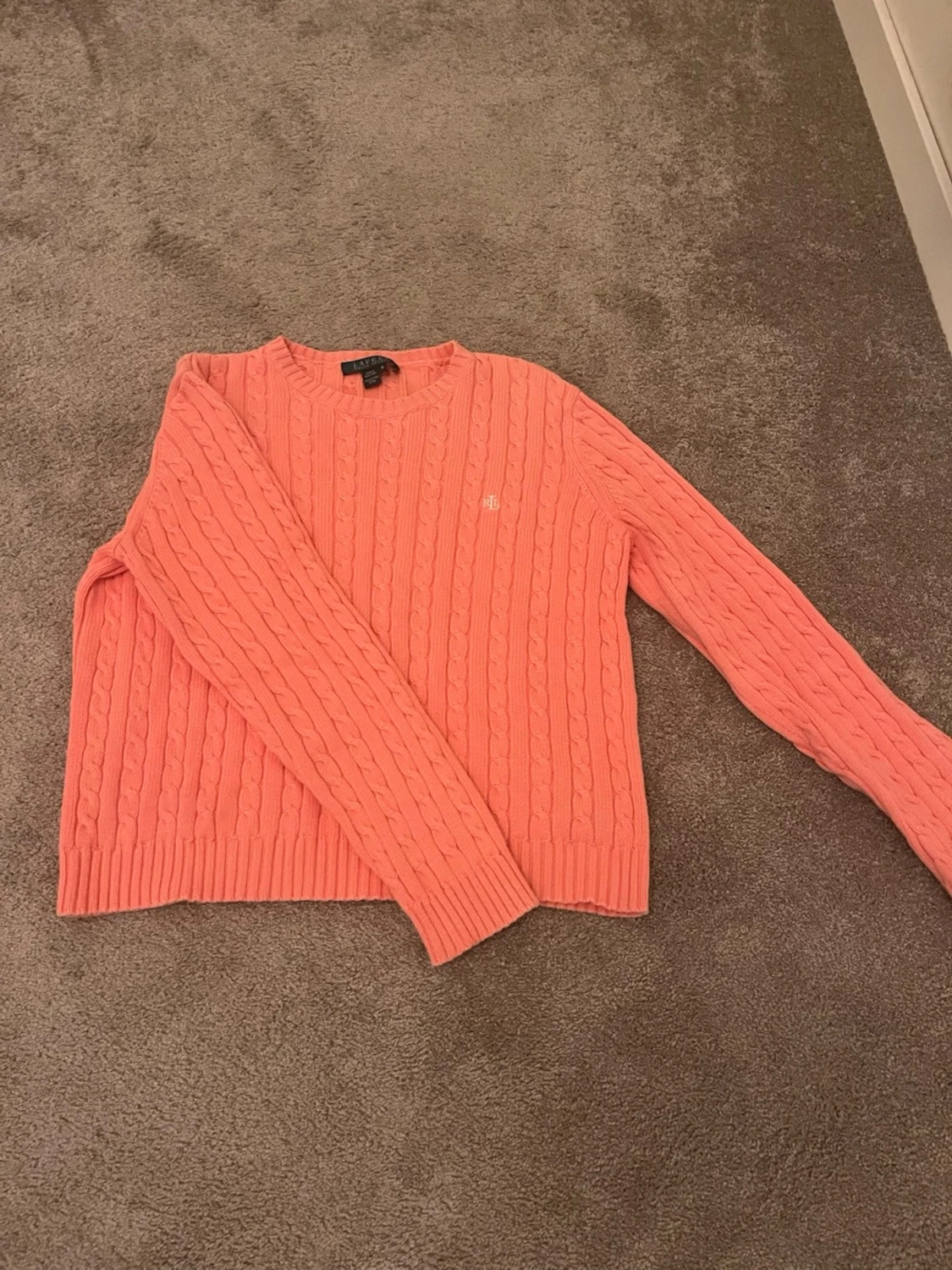 Rosa kabelstickad tröja Lauren Ralph Lauren - 3