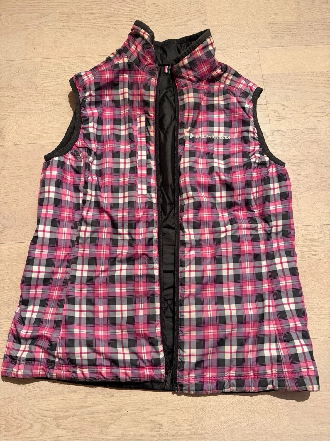 Svart och rutig dunväst Peak Performance (vändbar) - 1