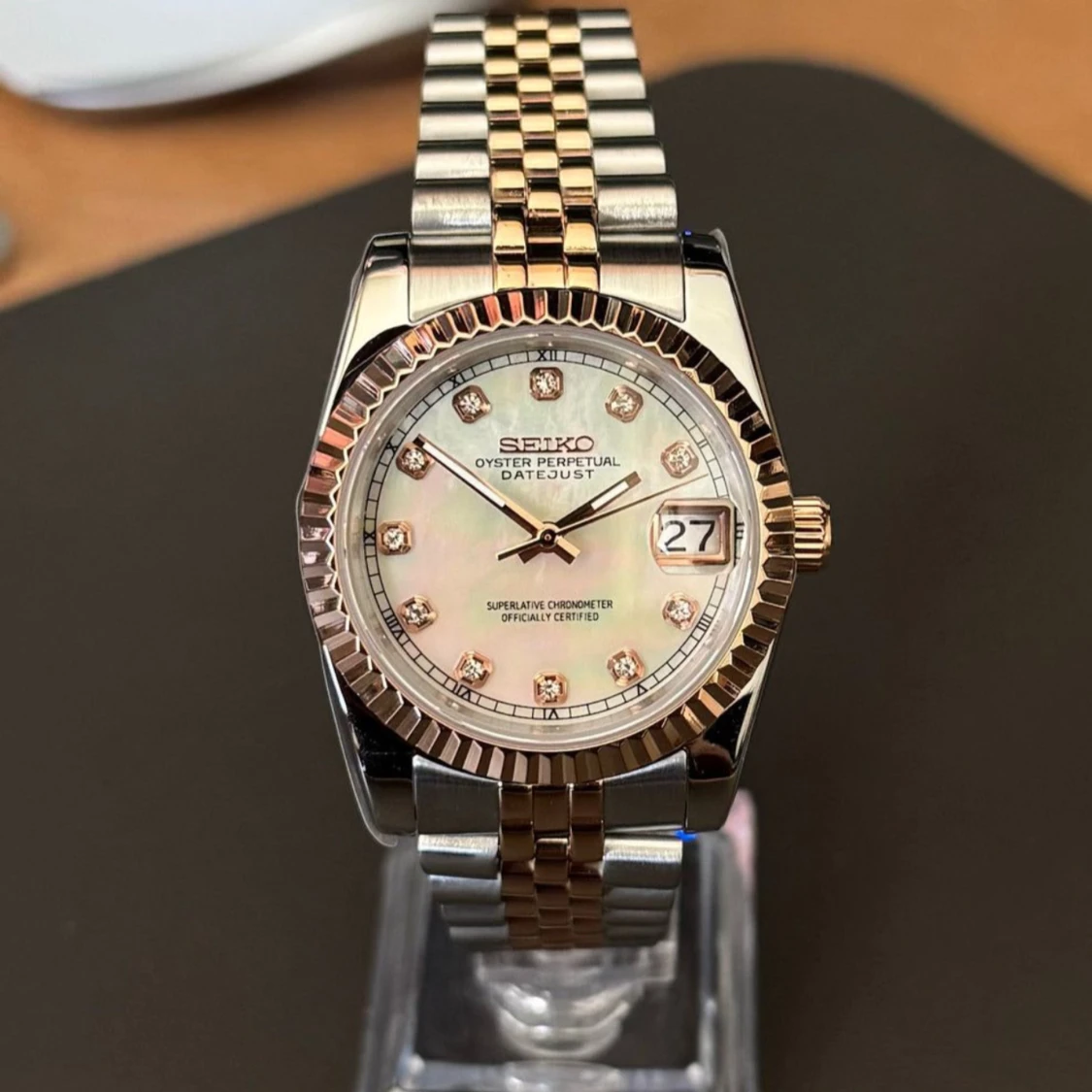 Seikmod Datejust tvåtonad klocka - 1