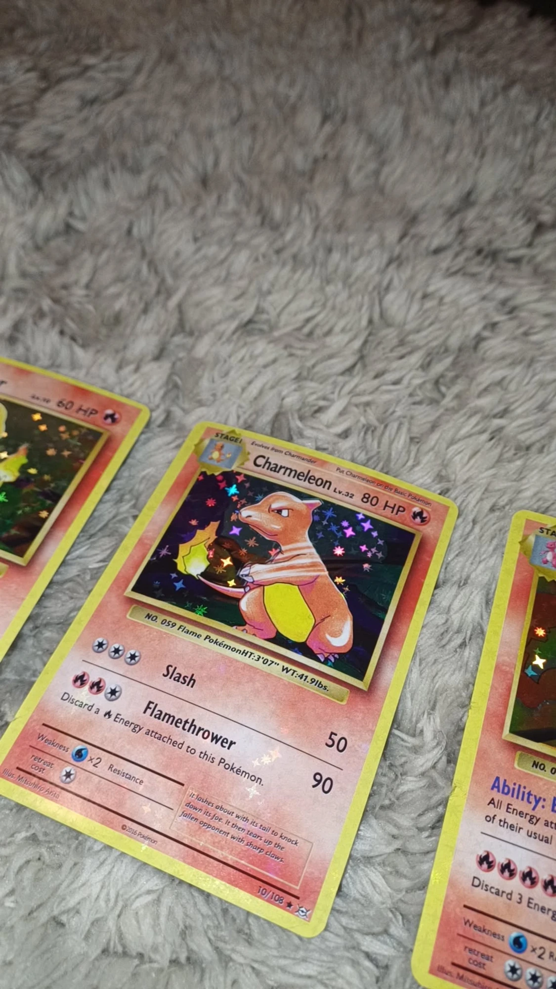 Pokémon-kort: Charmander, Charmeleon & Charizard (holo) - 2