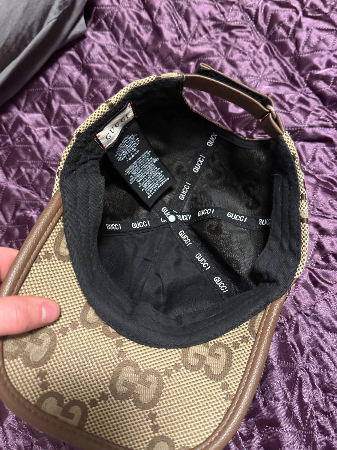 Gucci beige keps med GG-mönster - 2