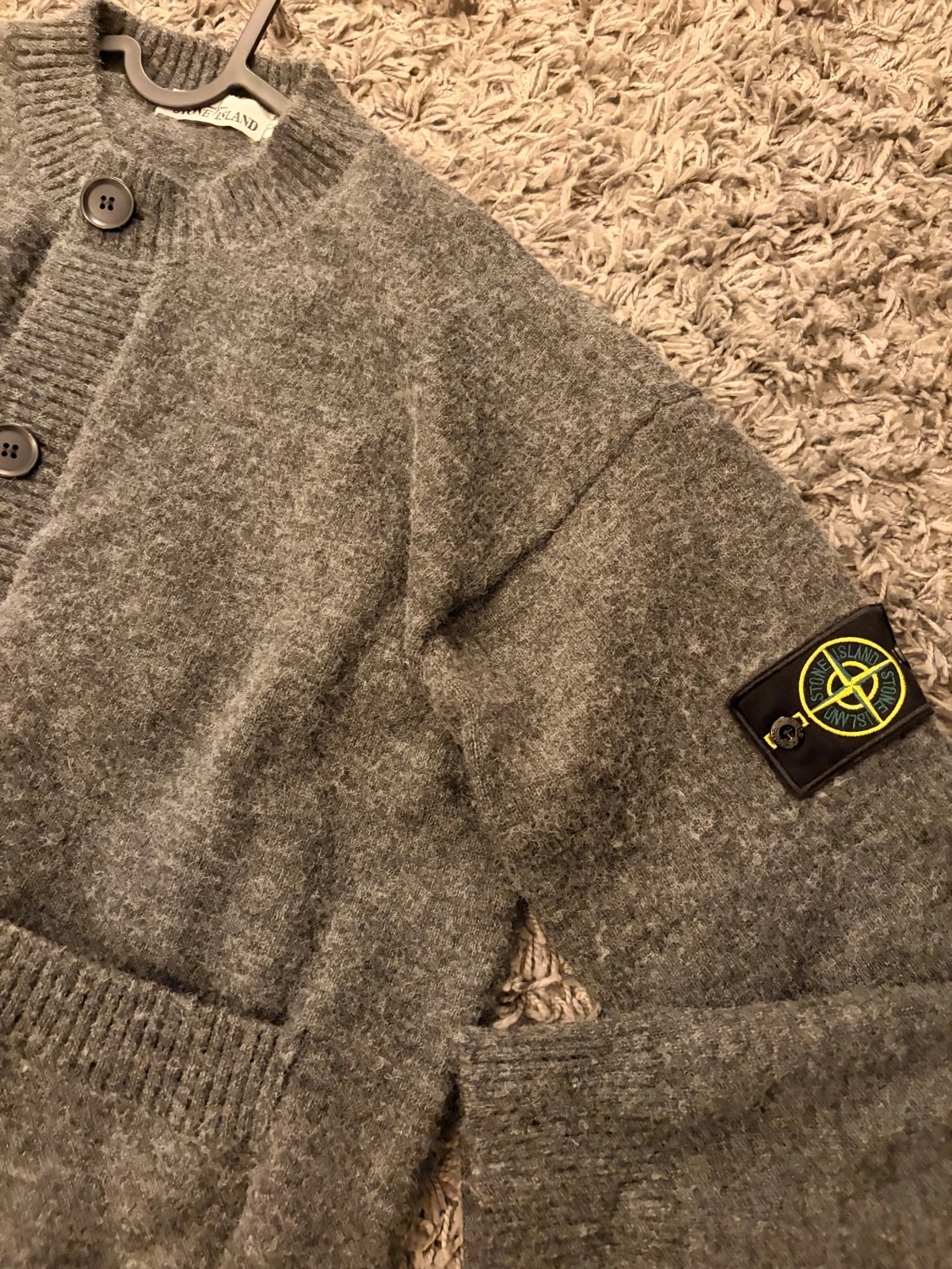 Grå kofta från Stone Island i ull - 1