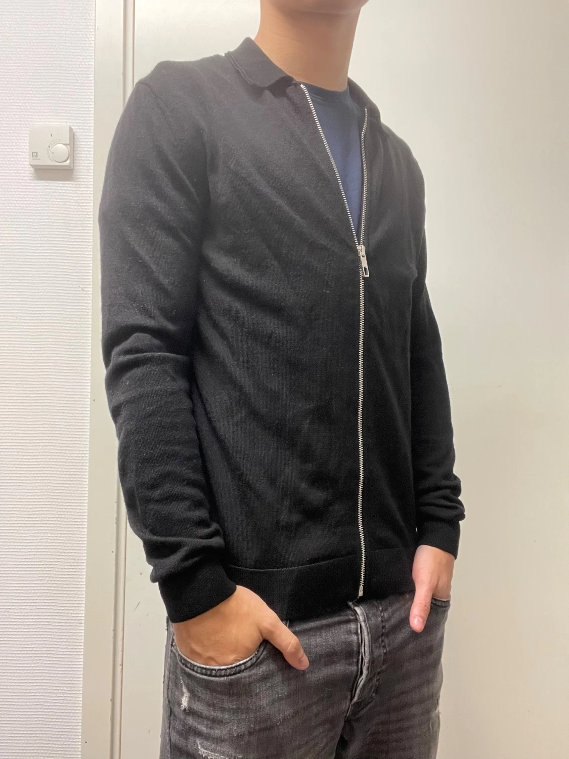 Stickad cardigan i merino ull - 2