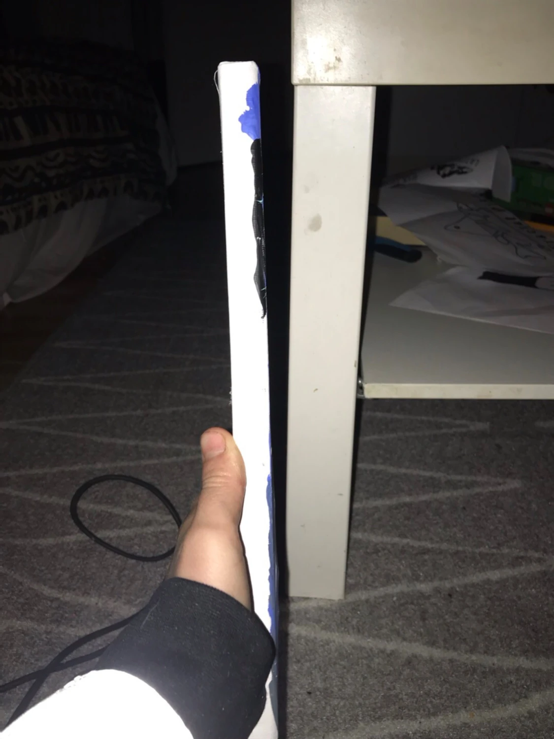 Tavla med blomma och natthimmel - 3