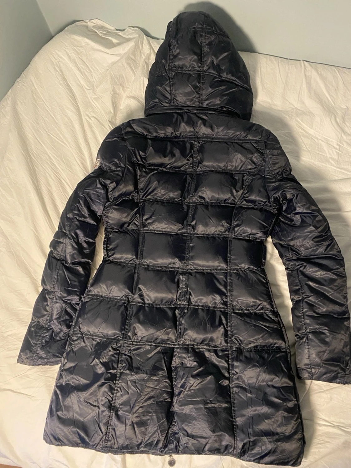 Svart Moncler lång pufferjacka - 3