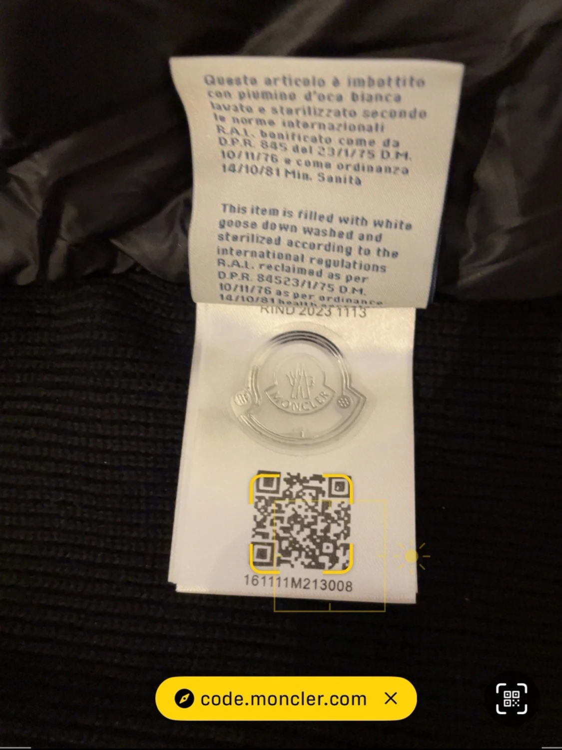 Svart Moncler cardigan  2XL passar M/L - 5