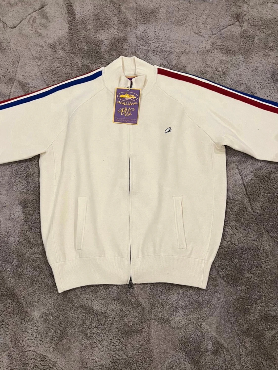 Vit zip kofta från Corteiz