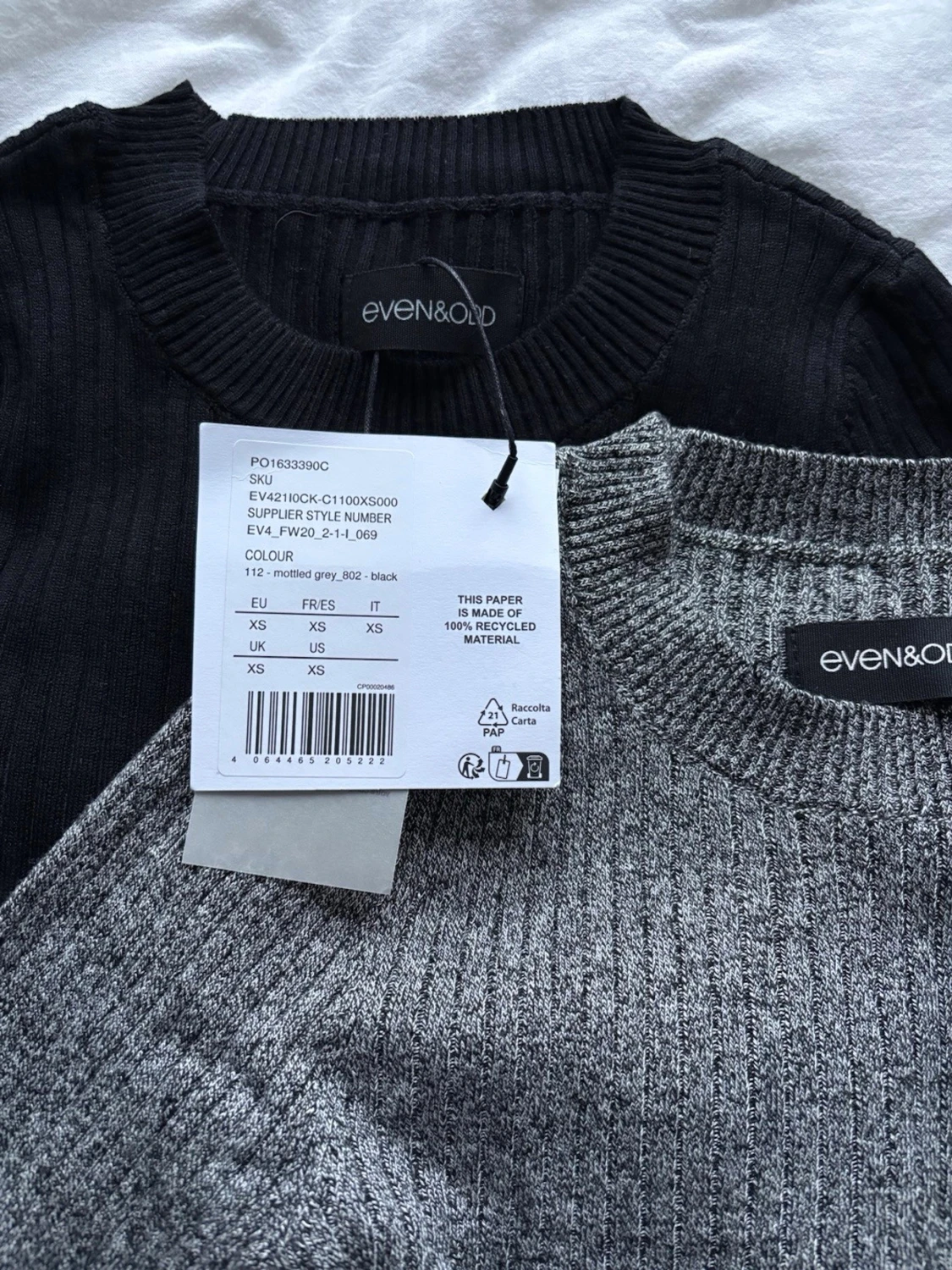 Even & Odd ribbade långärmade tröjor - 1