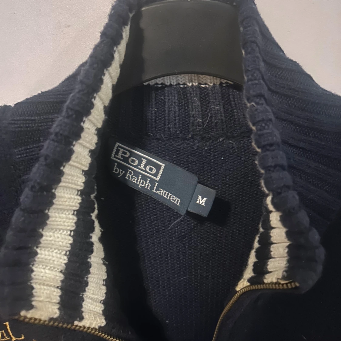 Mörkblå stickad kofta Polo Ralph Lauren - 2