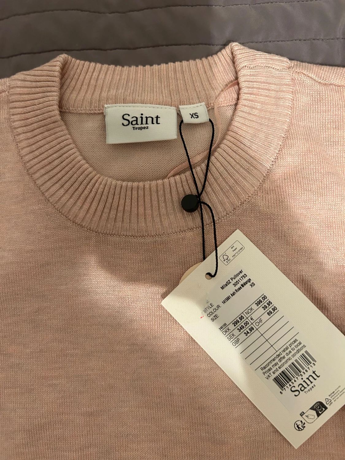 Ljusrosa stickad tröja Saint Tropez - 2