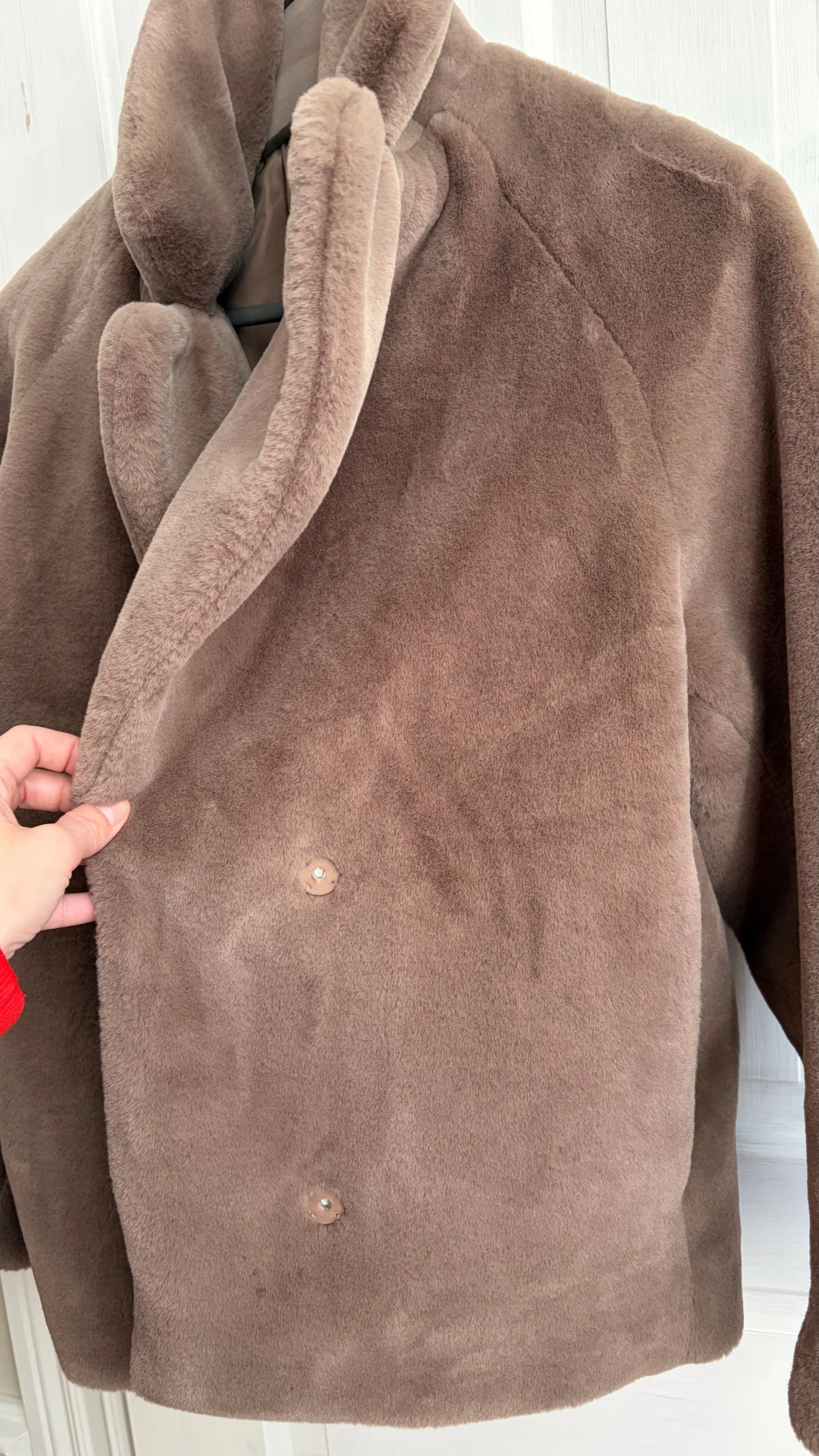 Brun teddyjacka från H&M XS - 2