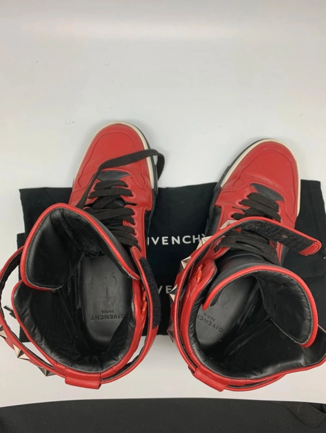 Givenchy röda high-top sneakers - 4