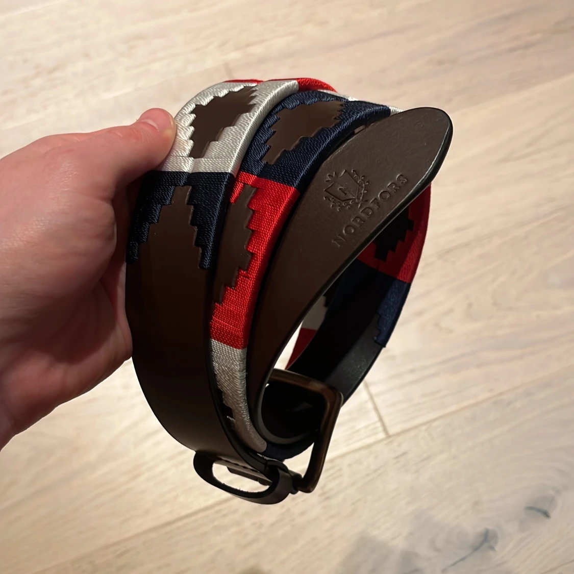 Nordfors mönstrat skärp i skinn - 3