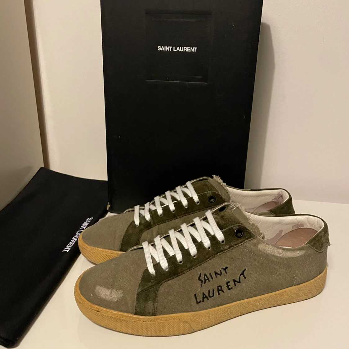 Gröna Saint Laurent skor  - 1