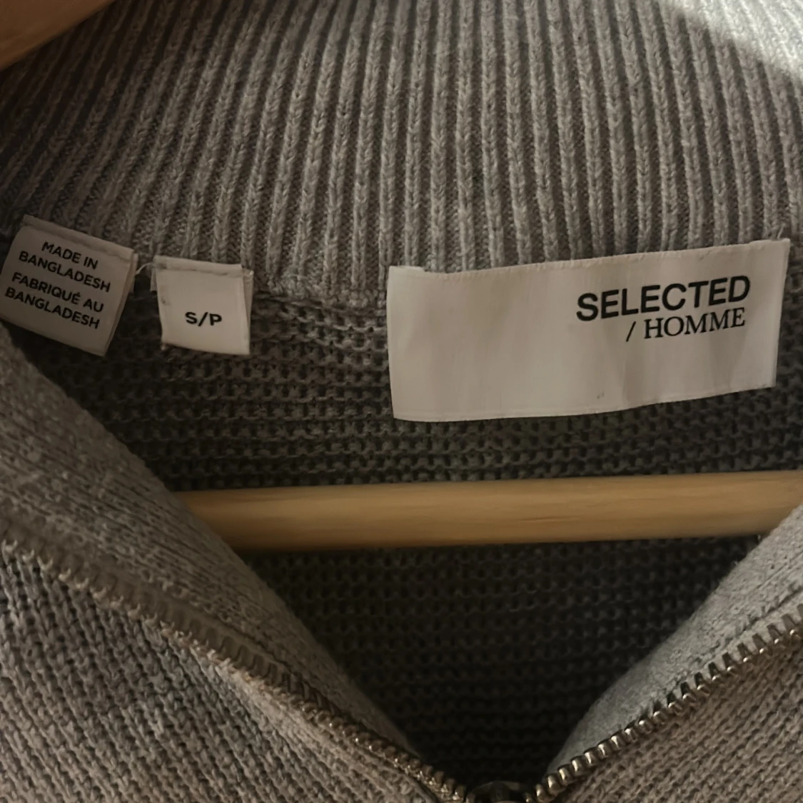 Ljusgrå half zip tröja Selected Homme - 1
