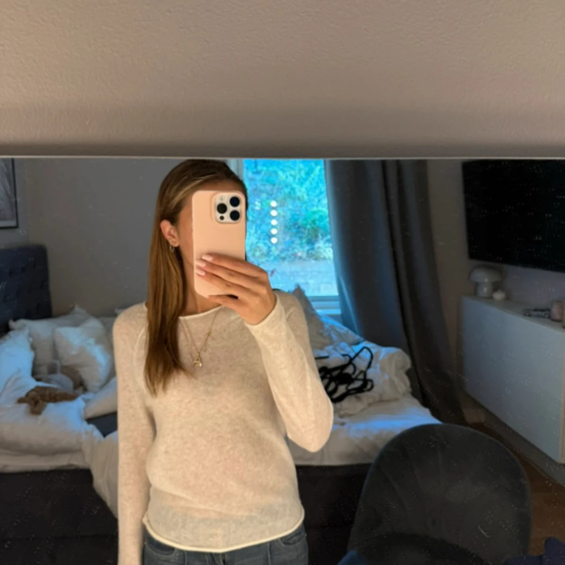 Vit stickad tröja från Primark