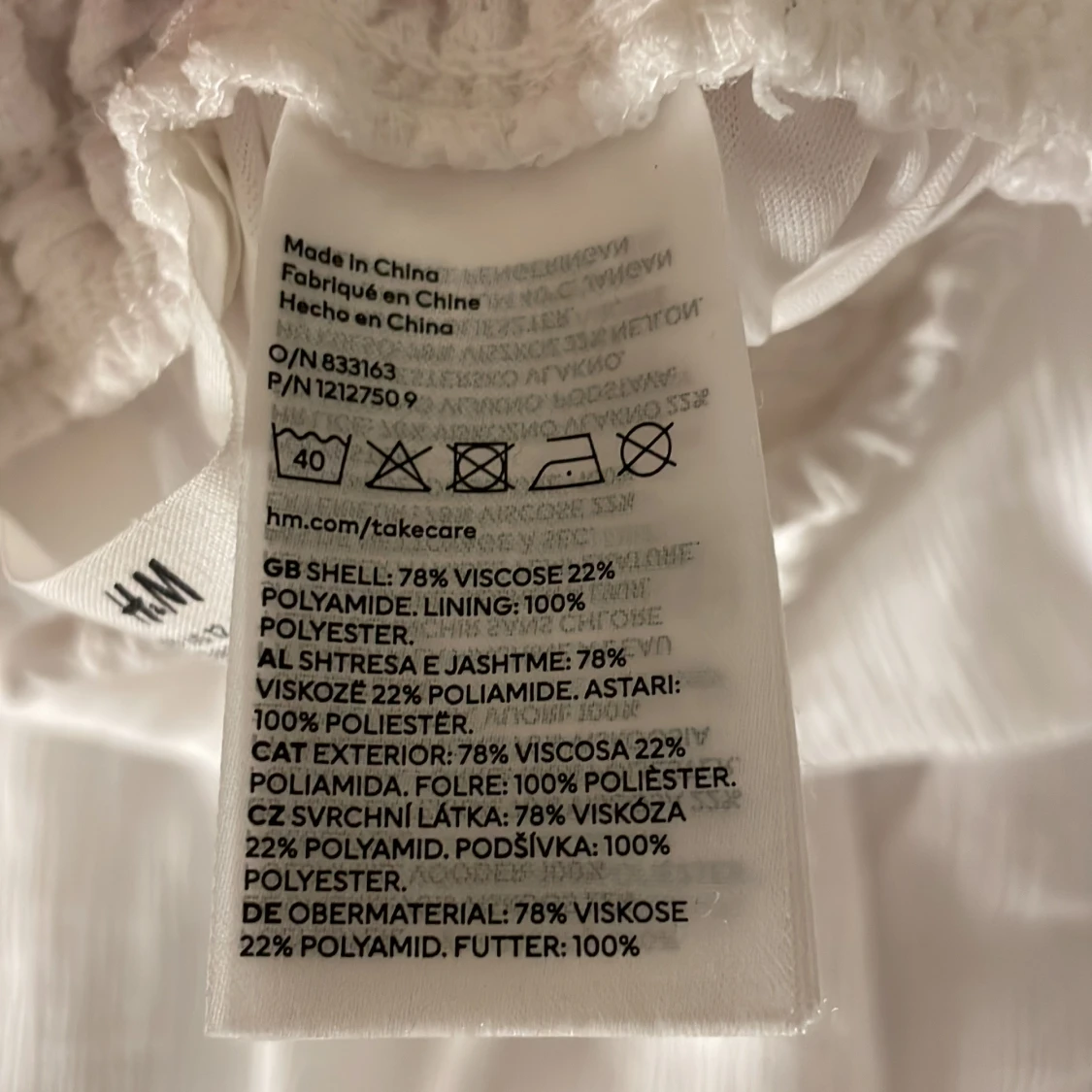 Vit långkjol från H&M - 3