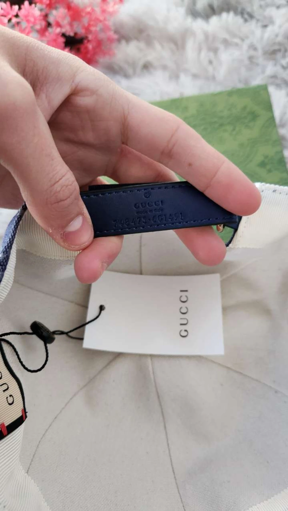 Blå  keps med GG-mönster - 3