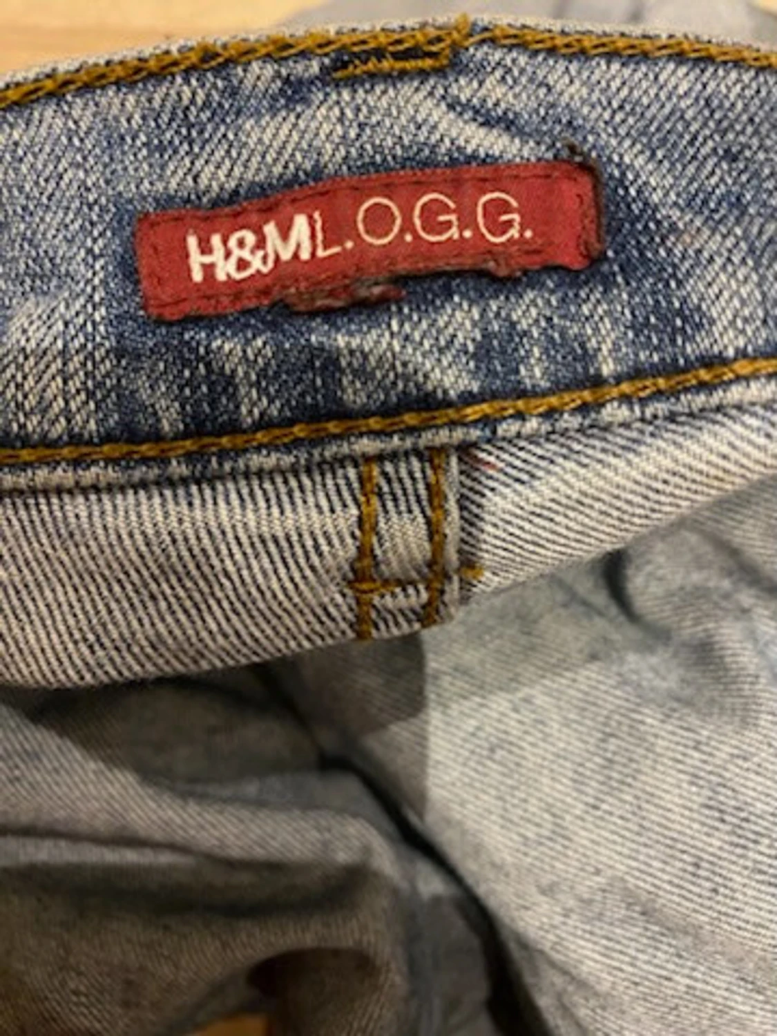 Blå bootcut jeand - 4